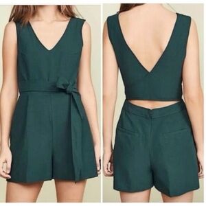 Club Monaco mandria palm Teal Sleeveless Romper size 2